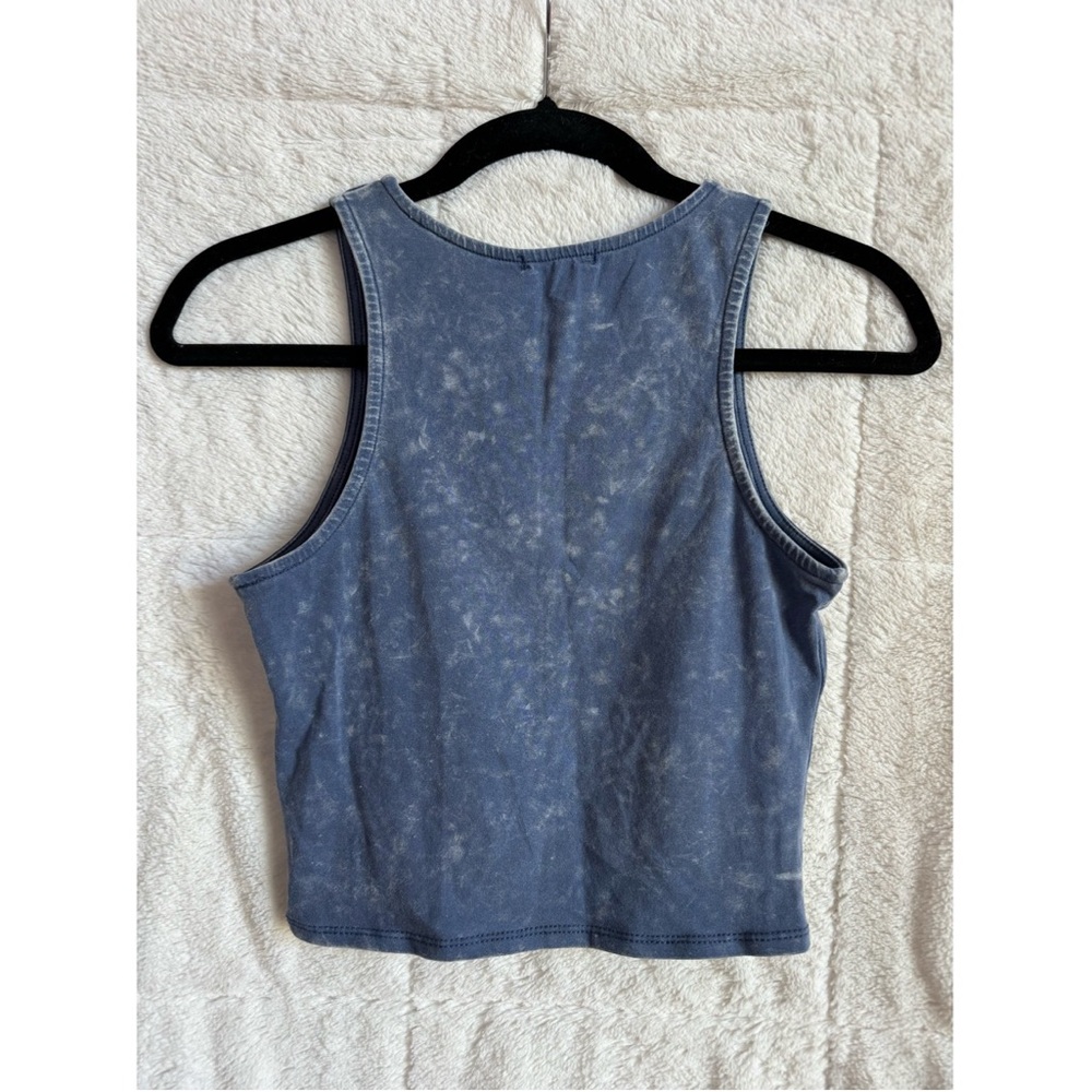 Washed Blue Crop Top - Picture 2 of 3